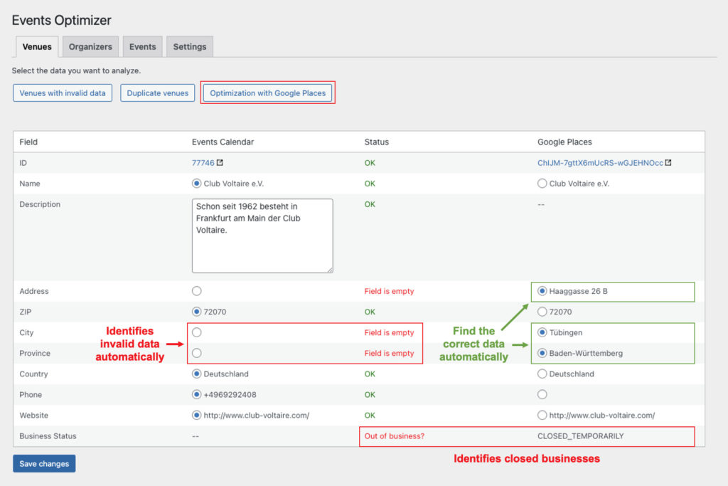 events-optimizer-optimization-of-venues-with-google-places Screenshot Events Optimizer