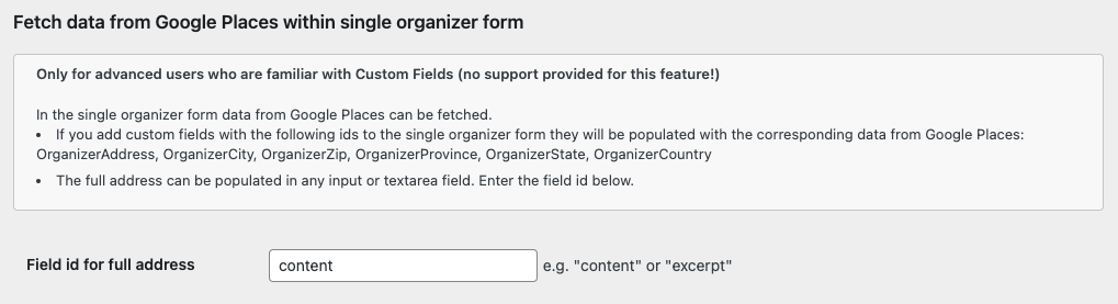 events-optimizer-settings-fetch-data-from-google-place-within-single-organizer-form Verify URLs