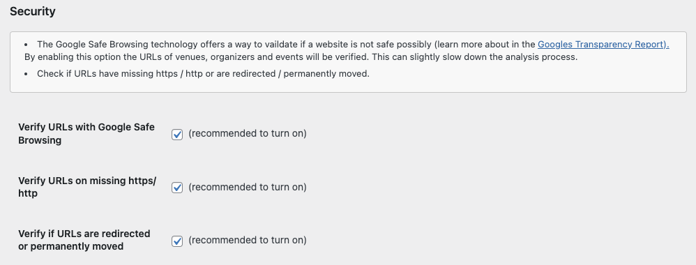 events-optimizer-verify-urls Verify URLs